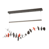 Hubbardton Forge 2018 Oil Rubbed Bronze Satin Red Standard Lily LED Pendant