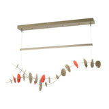 Hubbardton Forge 2018 Modern Brass Satin Red Standard Lily LED Pendant