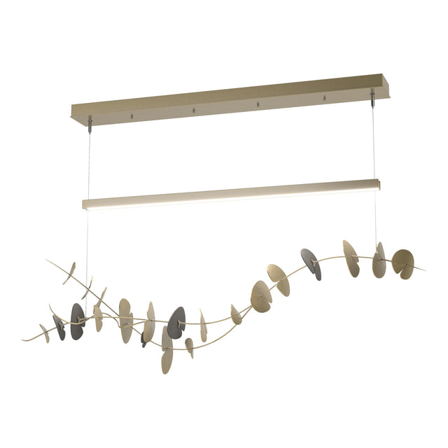 Hubbardton Forge 2018 Modern Brass Natural Iron Standard Lily LED Pendant