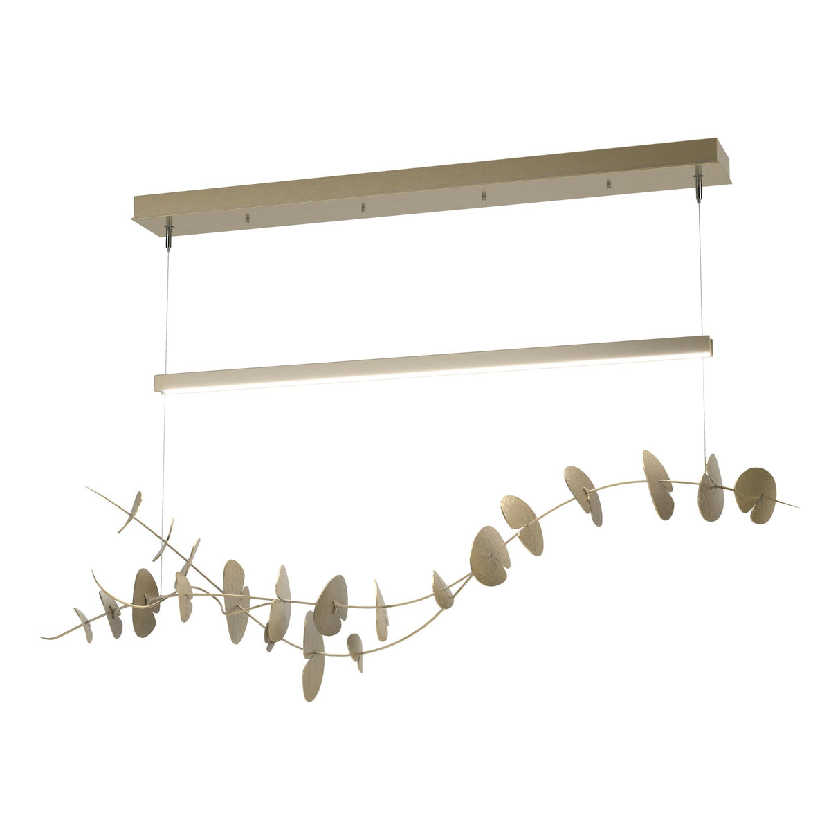 Hubbardton Forge 2018 Modern Brass Soft Gold Standard Lily LED Pendant