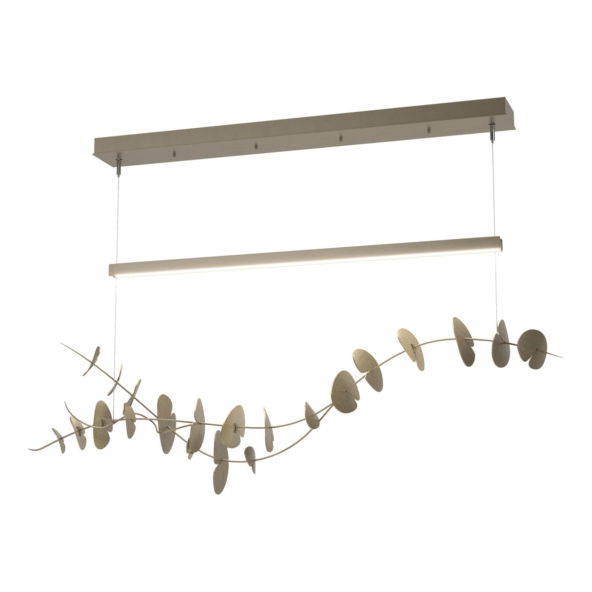 Hubbardton Forge 2018 Soft Gold Modern Brass Standard Lily LED Pendant