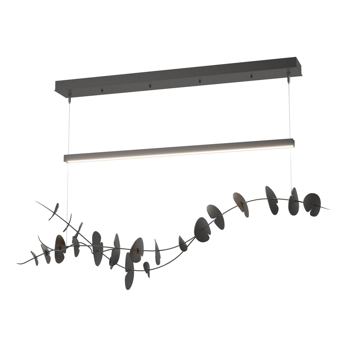Hubbardton Forge 2018 Black Oil Rubbed Bronze Standard Lily LED Pendant