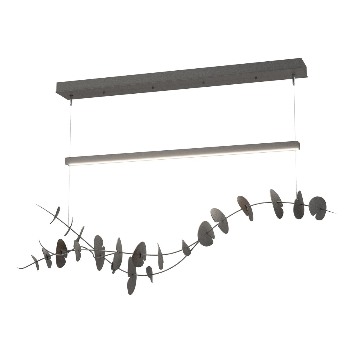 Hubbardton Forge 2018 Natural Iron Oil Rubbed Bronze Standard Lily LED Pendant