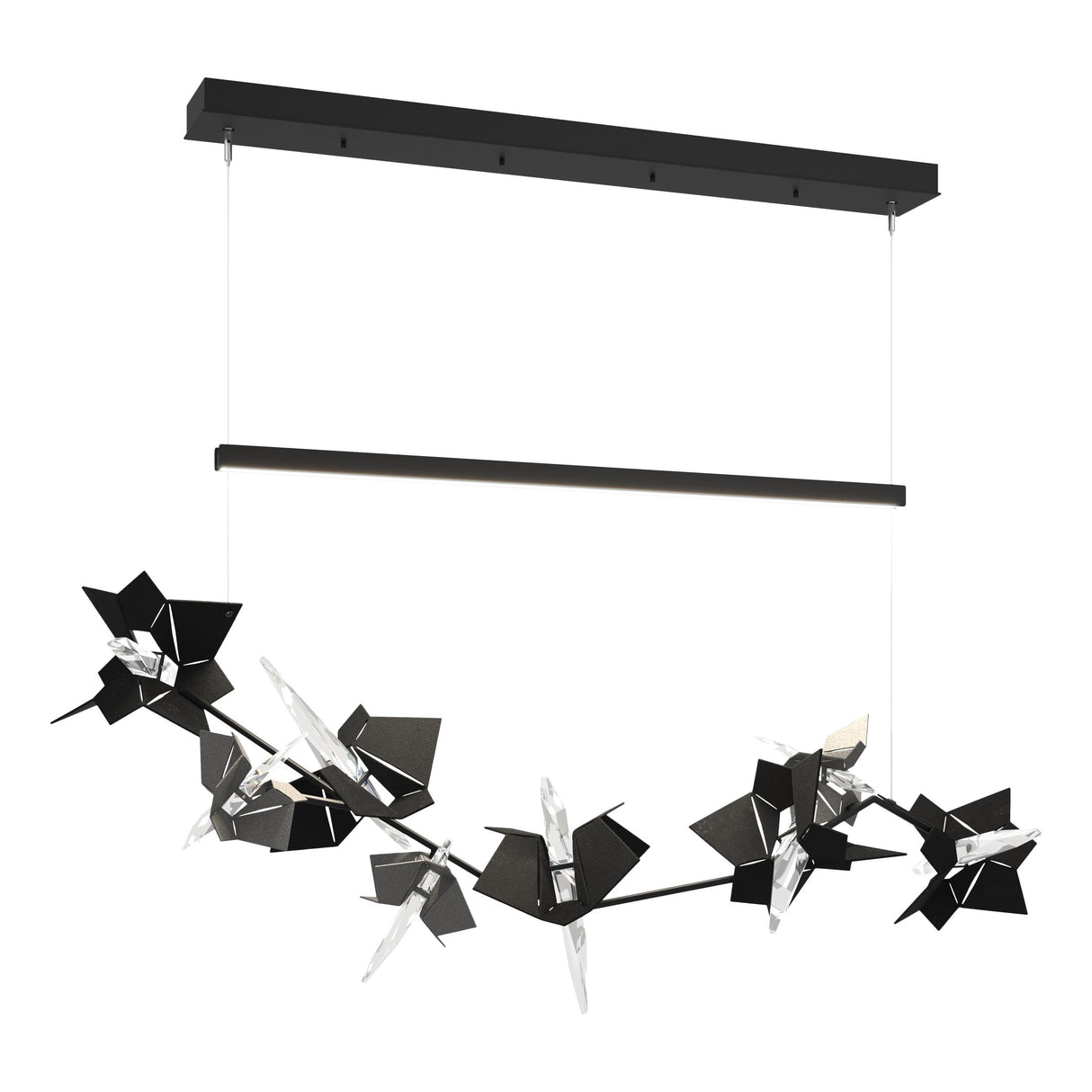 Hubbardton Forge 2018 Black Natural Iron Standard Belladonna LED Pendant