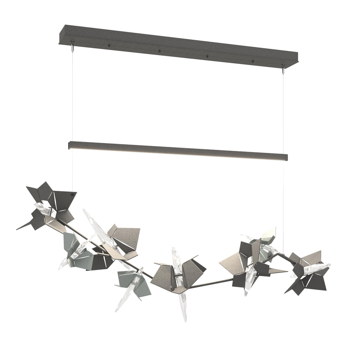 Hubbardton Forge 2018 Natural Iron Vintage Platinum Standard Belladonna LED Pendant