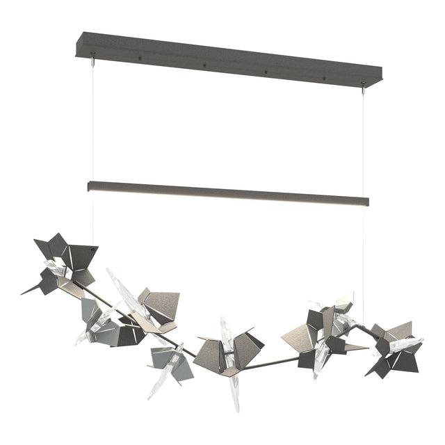 Hubbardton Forge 2018 Natural Iron Vintage Platinum Standard Belladonna LED Pendant