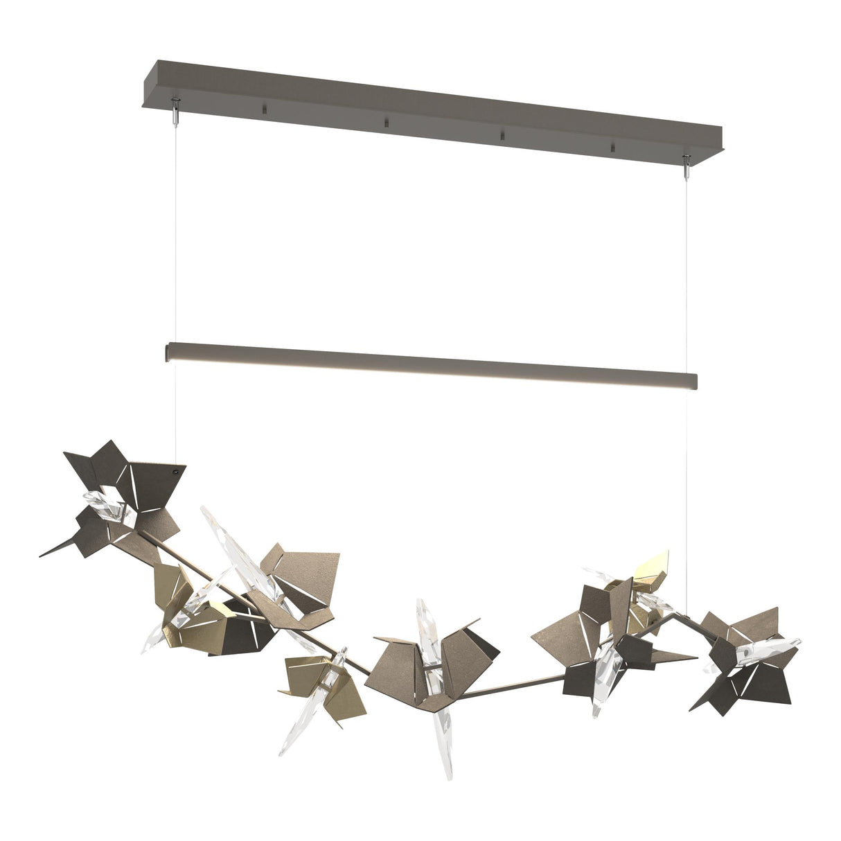 Hubbardton Forge 2018 Dark Smoke Soft Gold Standard Belladonna LED Pendant