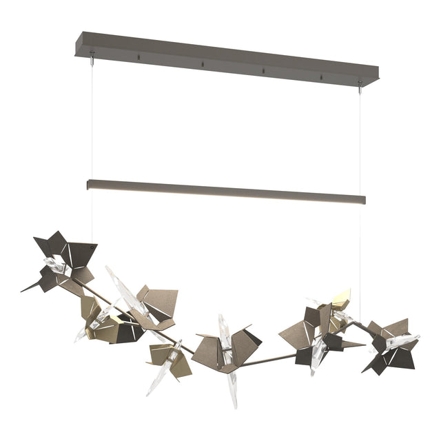 Hubbardton Forge 2018 Dark Smoke Soft Gold Standard Belladonna LED Pendant