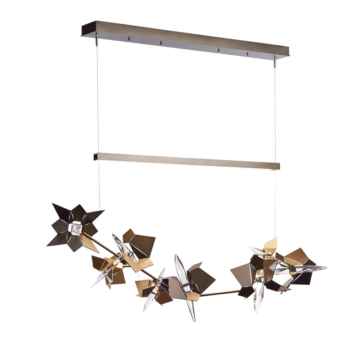 Hubbardton Forge 2018 Dark Smoke Soft Gold Standard Belladonna LED Pendant