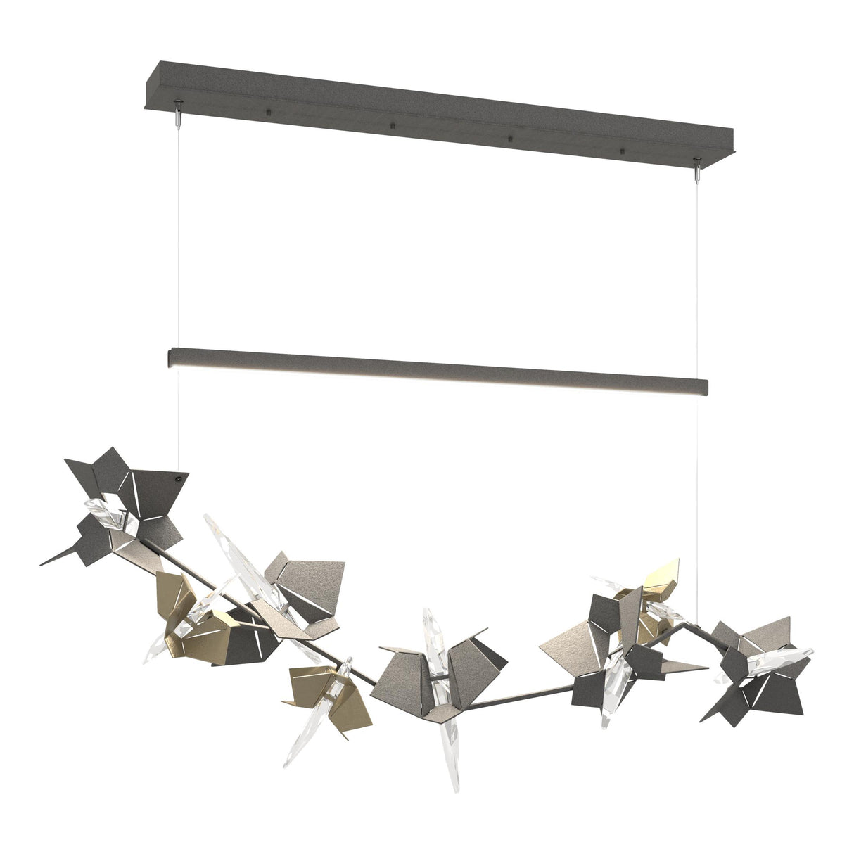 Hubbardton Forge 2018 Natural Iron Soft Gold Standard Belladonna LED Pendant