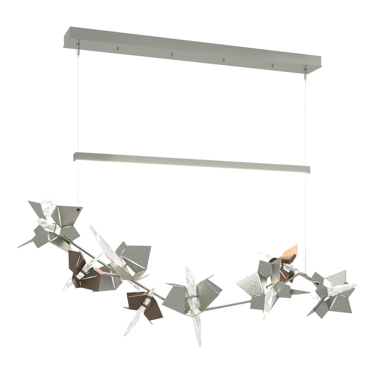 Hubbardton Forge 2018 Sterling Bronze Standard Belladonna LED Pendant