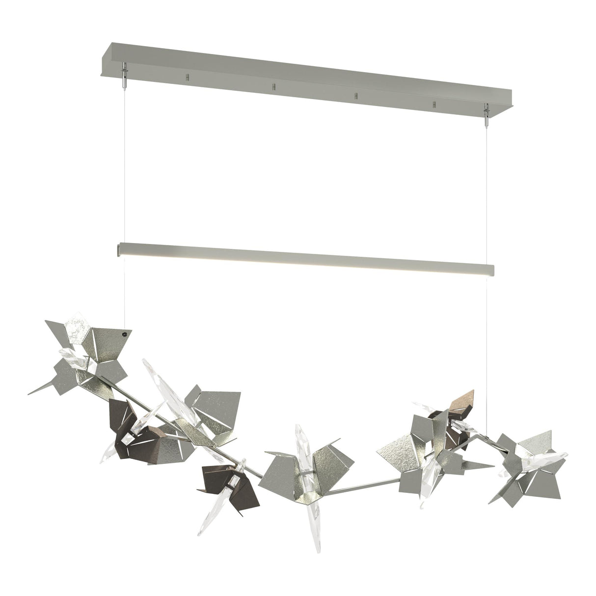 Hubbardton Forge 2018 Sterling Dark Smoke Standard Belladonna LED Pendant