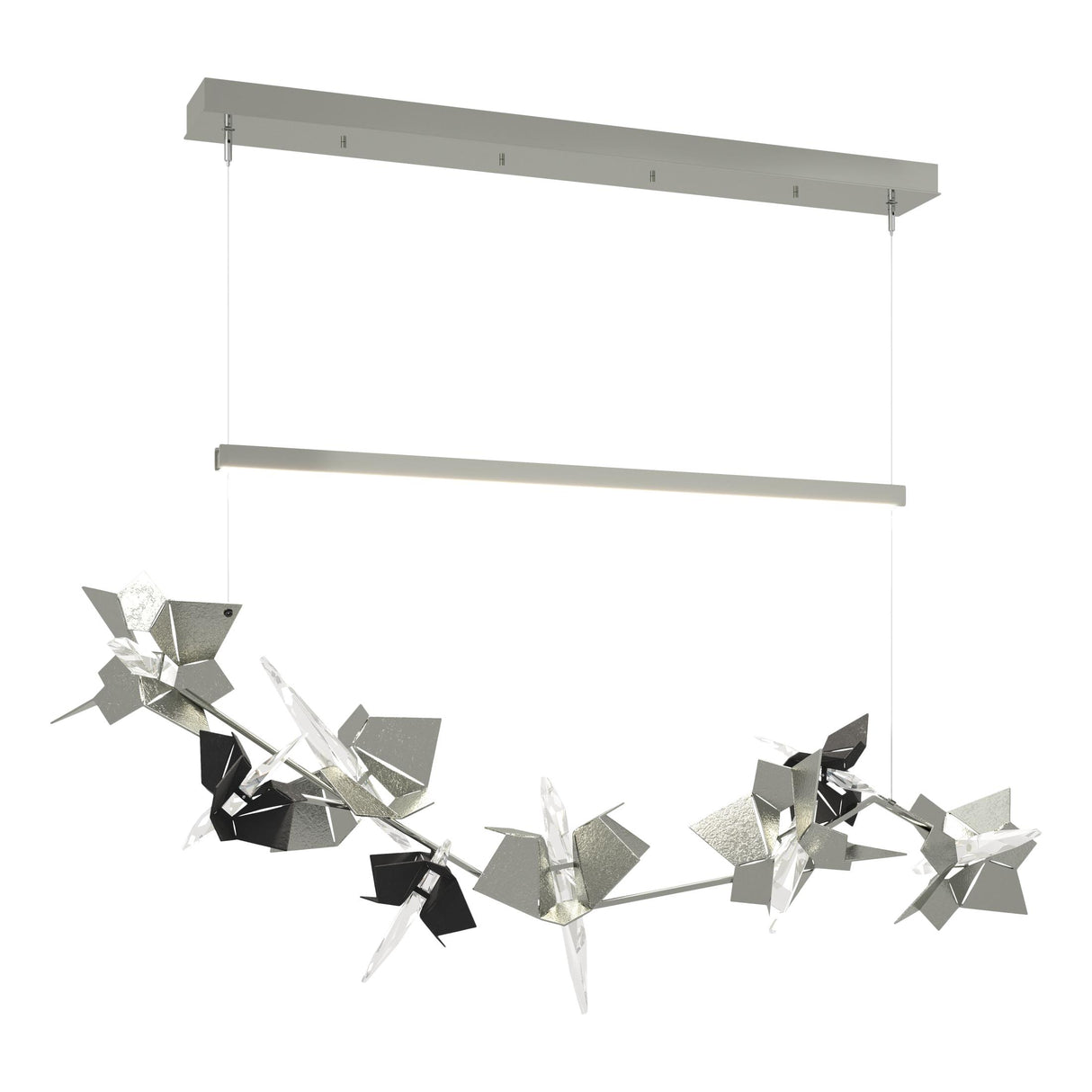 Hubbardton Forge 2018 Sterling Black Standard Belladonna LED Pendant