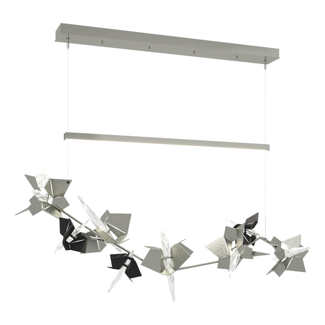 Hubbardton Forge 2018 Sterling Black Standard Belladonna LED Pendant