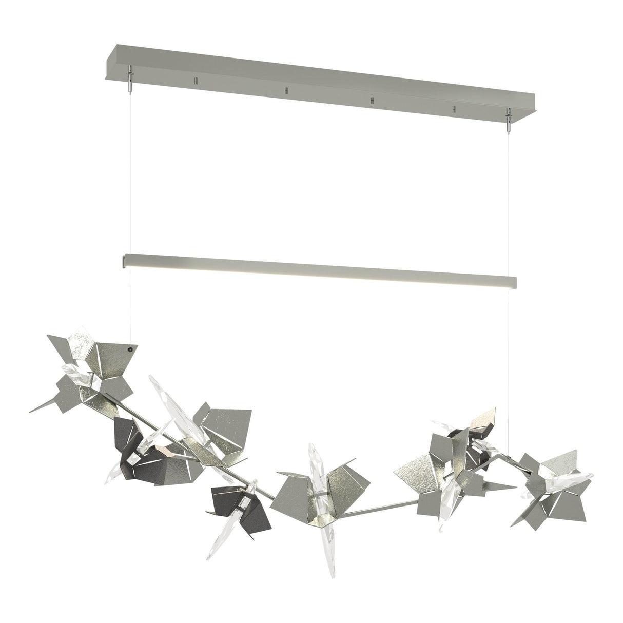 Hubbardton Forge 2018 Sterling Natural Iron Standard Belladonna LED Pendant