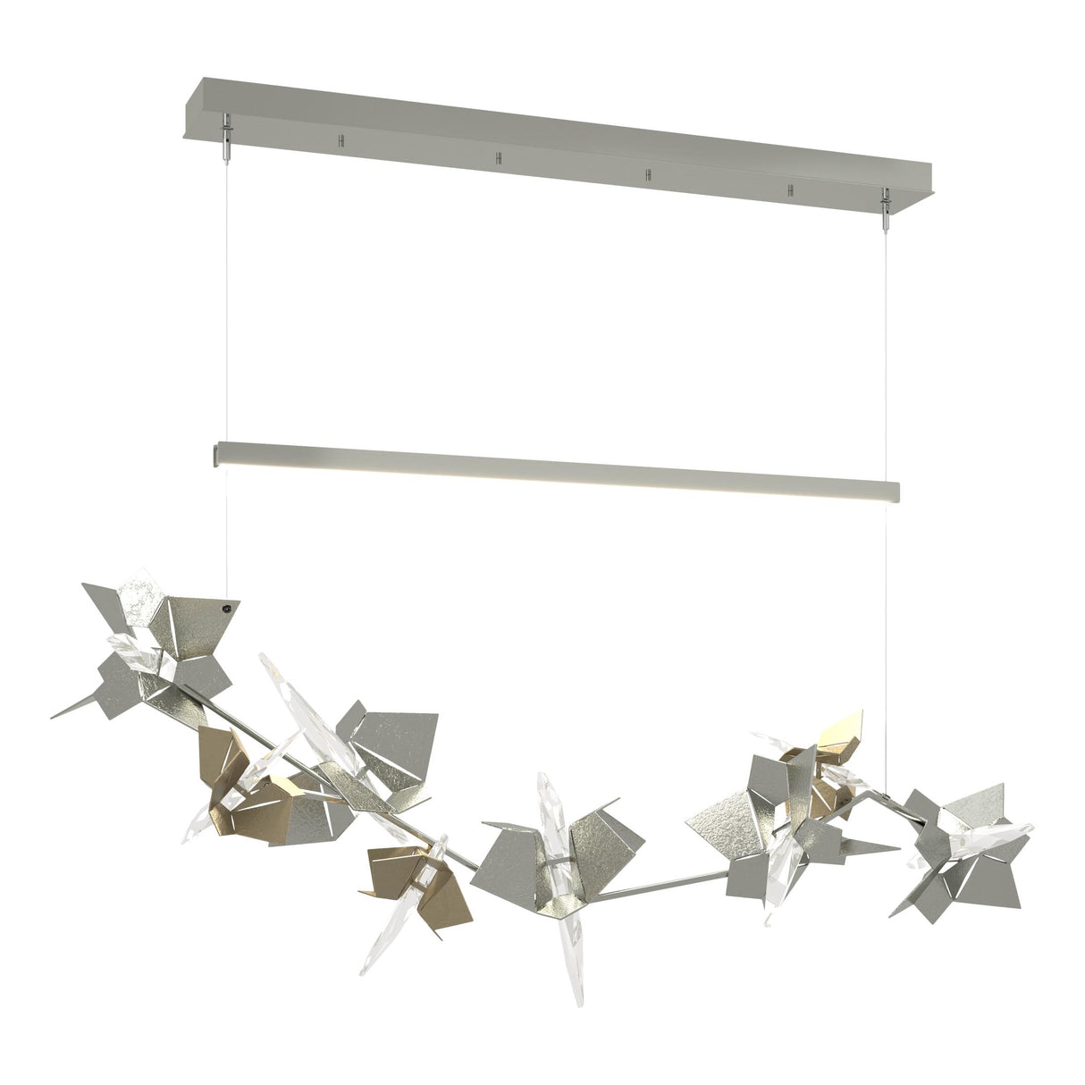 Hubbardton Forge 2018 Sterling Soft Gold Standard Belladonna LED Pendant