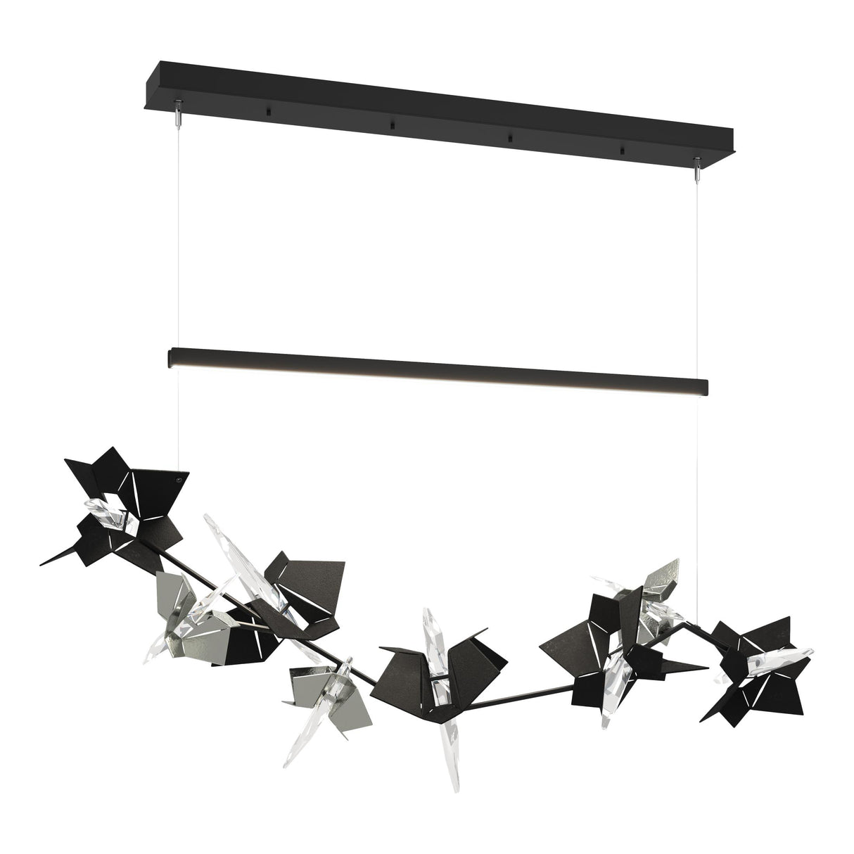 Hubbardton Forge 2018 Black Sterling Standard Belladonna LED Pendant