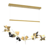Hubbardton Forge 2018 Modern Brass Black Standard Belladonna LED Pendant