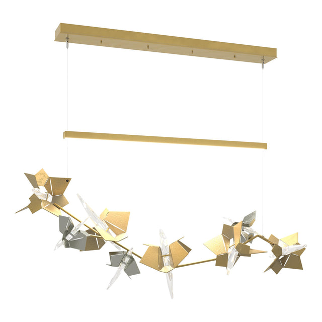 Hubbardton Forge 2018 Modern Brass Sterling Standard Belladonna LED Pendant
