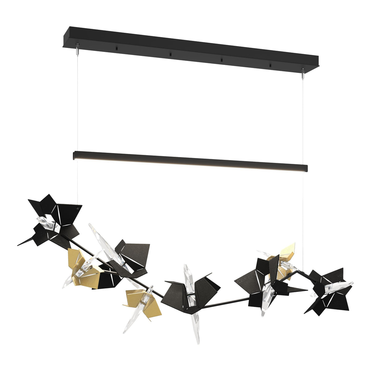 Hubbardton Forge 2018 Black Modern Brass Standard Belladonna LED Pendant