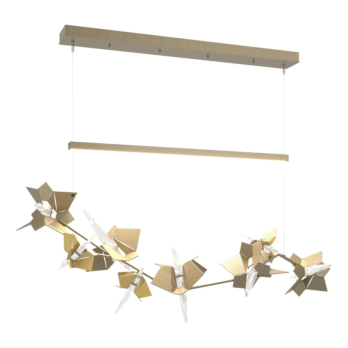 Hubbardton Forge 2018 Soft Gold Modern Brass Standard Belladonna LED Pendant