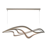 Hubbardton Forge 2019 Dark Smoke Standard Crossing Waves LED Pendant
