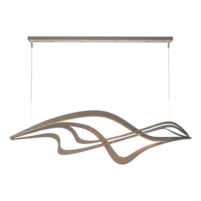 Hubbardton Forge 2019 Dark Smoke Standard Crossing Waves LED Pendant