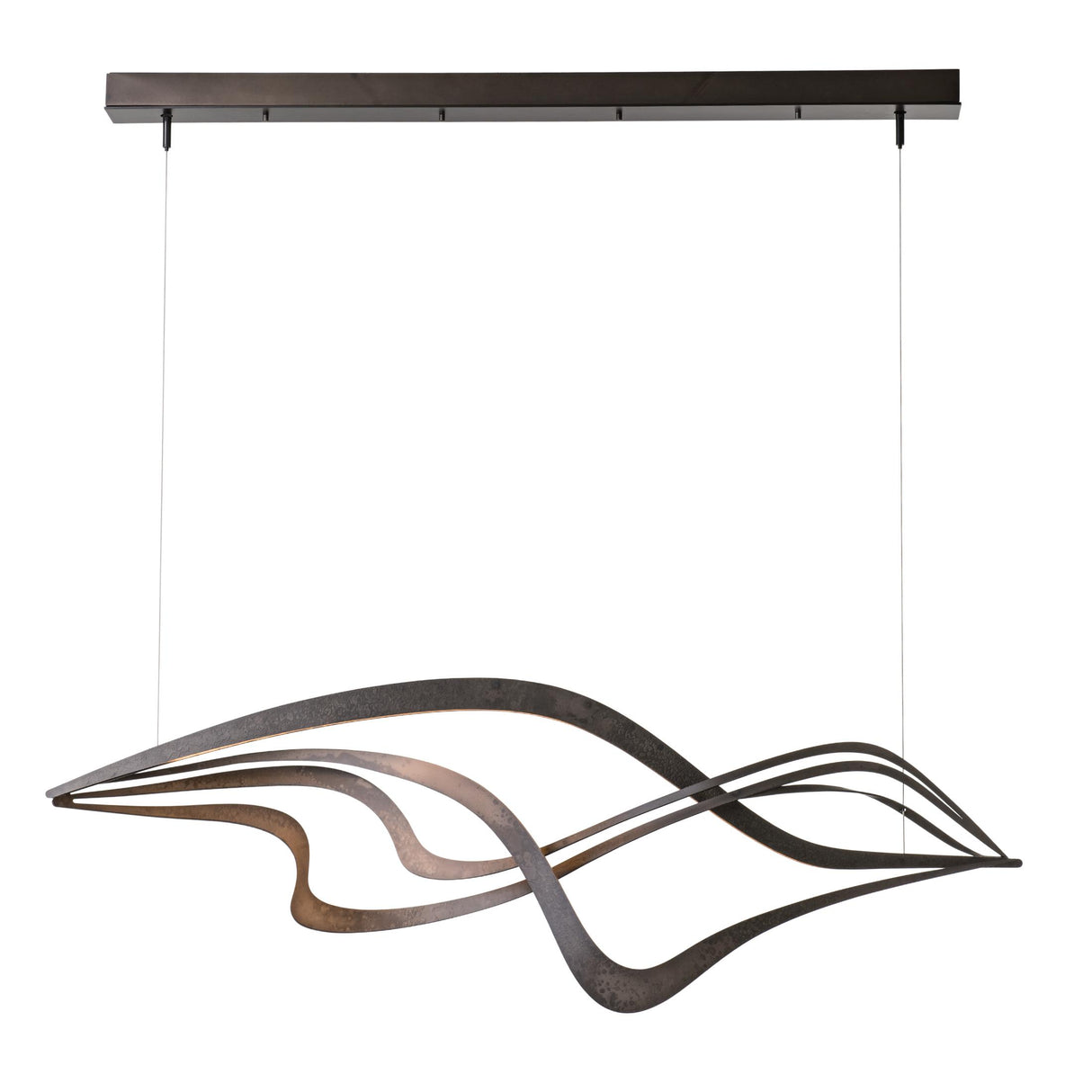 Hubbardton Forge 2019 Dark Smoke Standard Crossing Waves LED Pendant