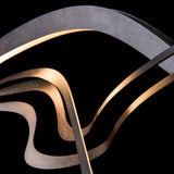 Hubbardton Forge 2019 Dark Smoke Standard Crossing Waves LED Pendant