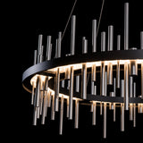 Hubbardton Forge 2019 Black Vintage Platinum Standard Cityscape Circular LED Pendant