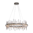 Hubbardton Forge 2019 Natural Iron Vintage Platinum Standard Cityscape Circular LED Pendant