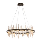 Hubbardton Forge 2019 Oil Rubbed Bronze Soft Gold Standard Cityscape Circular LED Pendant