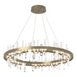 Hubbardton Forge 2019 Soft Gold Crystal Standard Solitude Circular LED Pendant