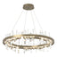 Hubbardton Forge 2019 Soft Gold Crystal Standard Solitude Circular LED Pendant