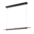 Hubbardton Forge 2019 Black Maple Wood Standard Plank LED Pendant