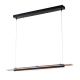 Hubbardton Forge 2019 Black Maple Wood Standard Plank LED Pendant
