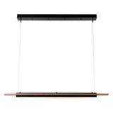 Hubbardton Forge 2019 Black Maple Wood Standard Plank LED Pendant