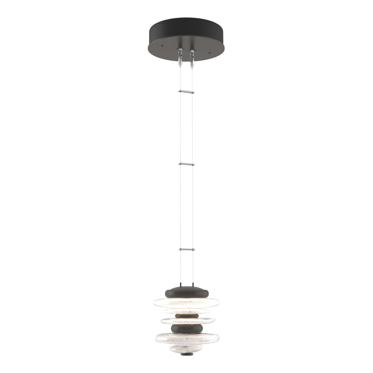 Hubbardton Forge 2019 Dark Smoke Standard Cairn Mini Pendant