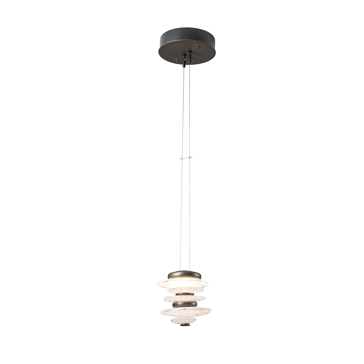 Hubbardton Forge 2019 Dark Smoke Standard Cairn Mini Pendant