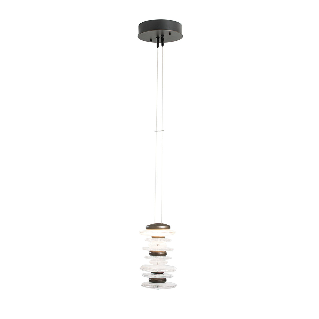 Hubbardton Forge 2019 Dark Smoke Standard Cairn Large Mini Pendant