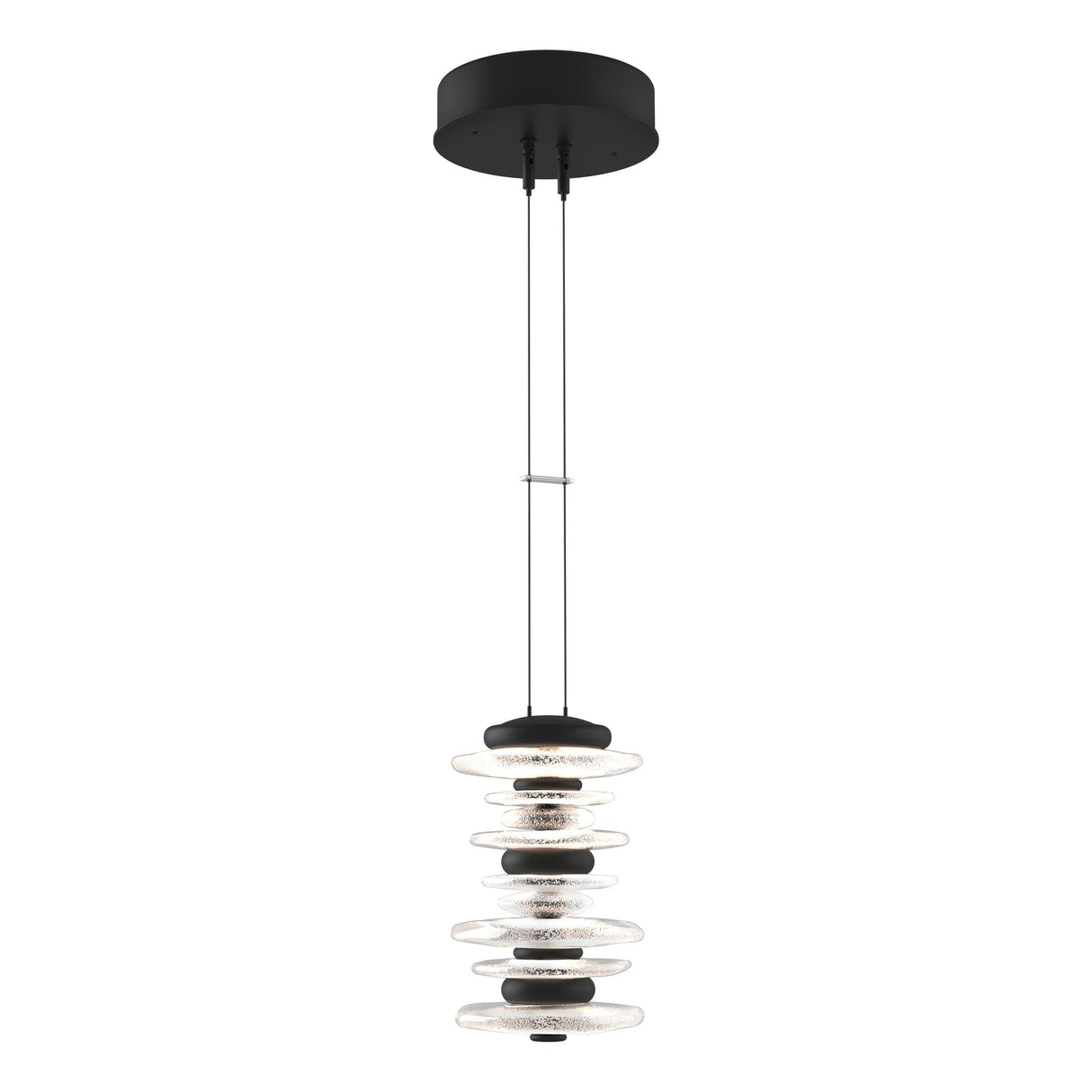 Hubbardton Forge 2019 Black Standard Cairn Large Mini Pendant