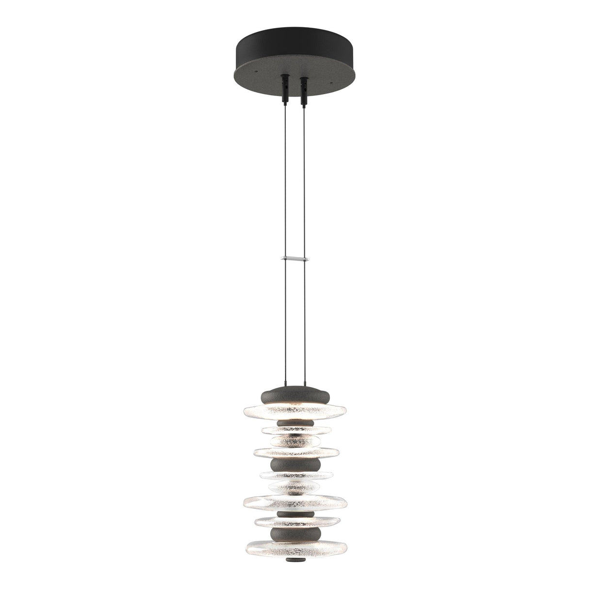 Hubbardton Forge 2019 Natural Iron Standard Cairn Large Mini Pendant