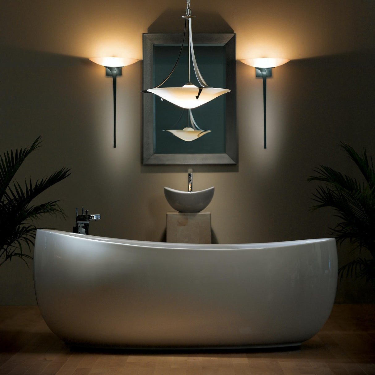 Hubbardton Forge 2010 Dark Smoke Sand Glass (SS) Antasia Pendant