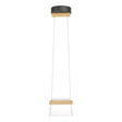 Hubbardton Forge 2018 Black Maple Wood Clear Glass (ZM) Standard Cowbell LED Mini Pendant