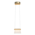 Hubbardton Forge 2018 Soft Gold Maple Wood Clear Glass with Frosted Diffuser (YE) Standard Cowbell LED Mini Pendant