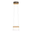 Hubbardton Forge 2018 Bronze Maple Wood Clear Glass (ZM) Standard Cowbell LED Mini Pendant