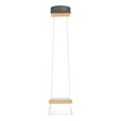 Hubbardton Forge 2018 Natural Iron Maple Wood Clear Glass (ZM) Standard Cowbell LED Mini Pendant