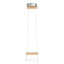 Hubbardton Forge 2018 Vintage Platinum Maple Wood Clear Glass (ZM) Standard Cowbell LED Mini Pendant