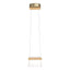 Hubbardton Forge 2018 Soft Gold Maple Wood Clear Glass (ZM) Standard Cowbell LED Mini Pendant