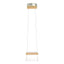 Hubbardton Forge 2018 Sterling Maple Wood Clear Glass (ZM) Standard Cowbell LED Mini Pendant